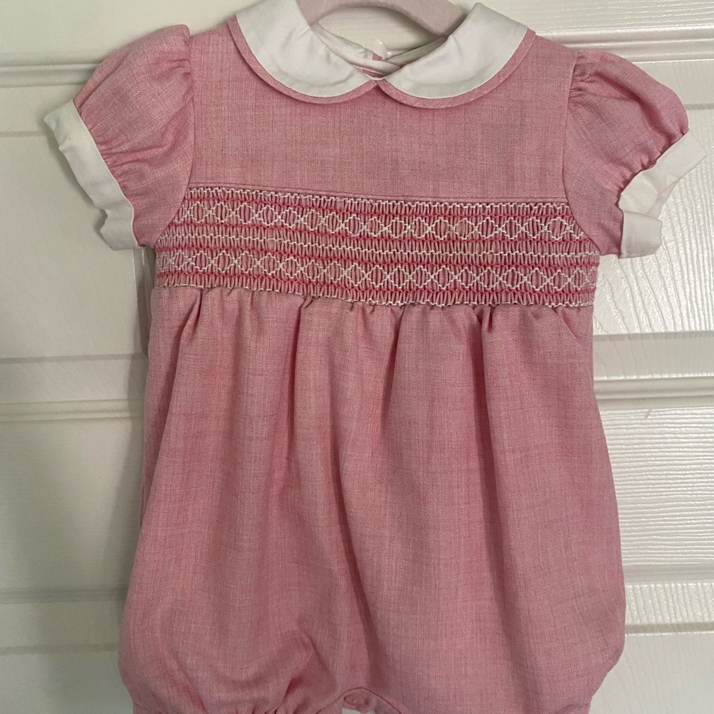 Like New Rachel Riley Smocked Baby Bubble